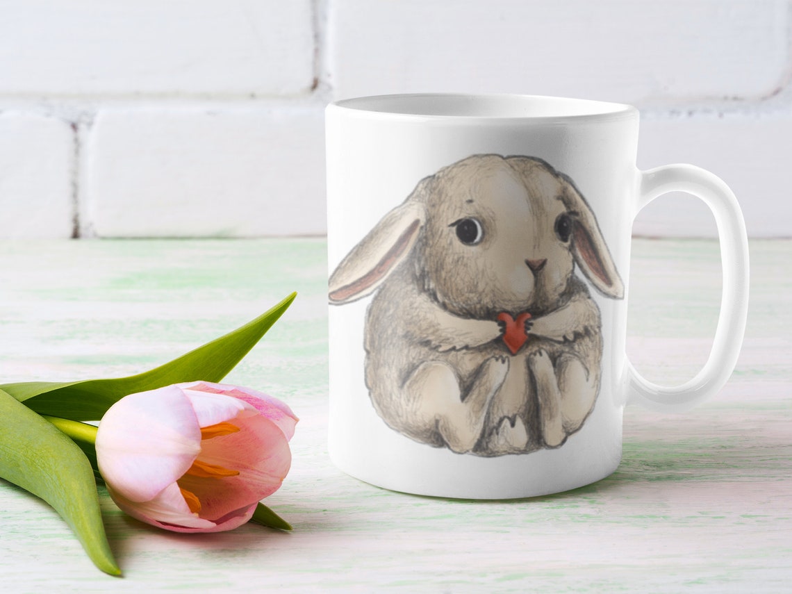 Cute Bunny Mug Rabbit Coffee Mug Mug for Bunny Lover | Etsy