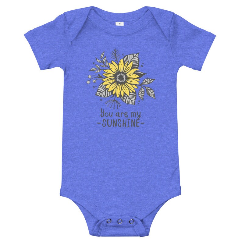 You Are My Sunshine Baby Onesie Floral Baby T-Shirt New Mom Gift Sunflower Baby Bodysuit Baby Shower Gift