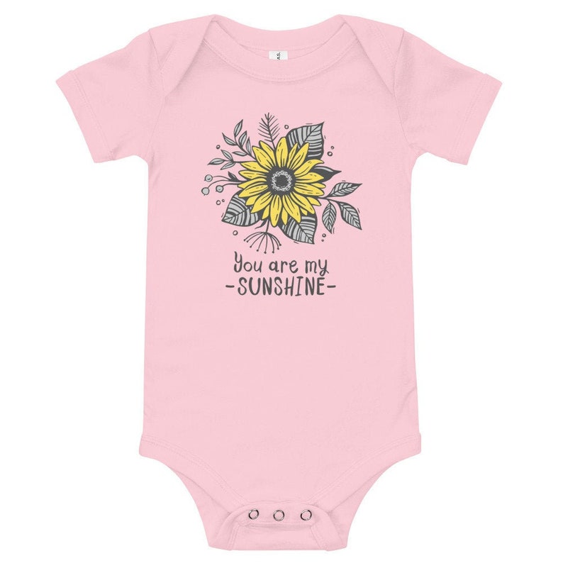 You Are My Sunshine Baby Onesie Floral Baby T-Shirt New Mom Gift Sunflower Baby Bodysuit Baby Shower Gift
