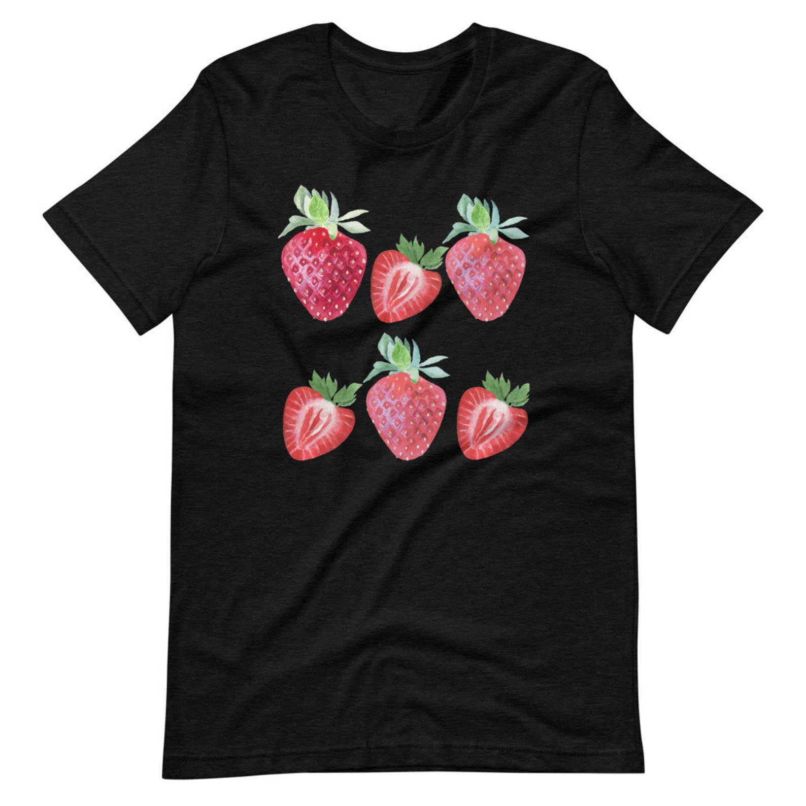 Women's Strawberry T-Shirt Strawberry Print Short-Sleeve | Etsy
