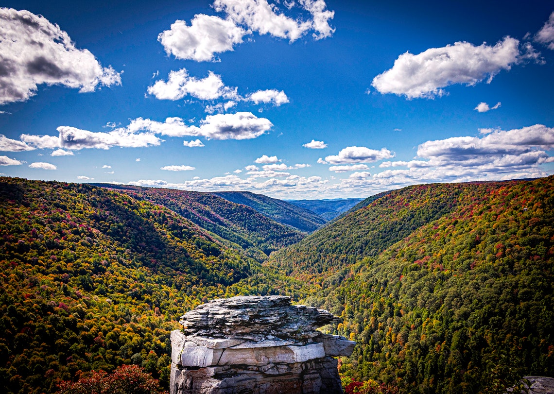 Wrapped Canvas West Virginia Lindy Point Fall Colors Etsy