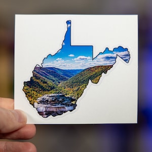 West Virginia Sticker - Vinyl Sticker - Vinyl WV Sticker - Lindy Point - Die Cut Sticker