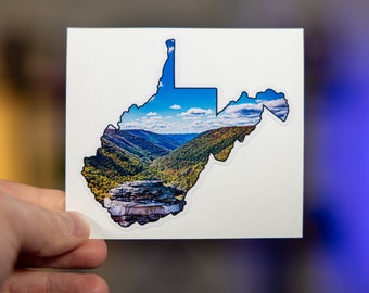 West Virginia Sticker - Vinyl Sticker - Vinyl WV Sticker - Lindy Point - Die Cut Sticker