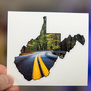 West Virginia Sticker - Vinyl Sticker - Vinyl WV Sticker - WV Country Roads - Die Cut Sticker