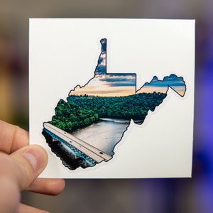 West Virginia Sticker - Vinyl Sticker - Vinyl WV Sticker - WV Cheat Lake - Die Cut Sticker