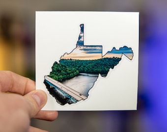 West Virginia Sticker - Vinyl Sticker - Vinyl WV Sticker - WV Cheat Lake - Die Cut Sticker