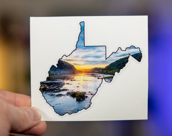 West Virginia Sticker - Vinyl Sticker - Vinyl WV Sticker - WV Harpers Ferry - Die Cut Sticker