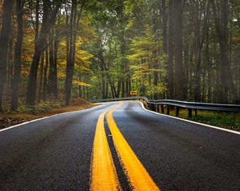 Country Roads Wrapped Canvas