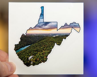 West Virginia Sticker - Vinyl Sticker - Vinyl WV Sticker - Cooper's Rock State Forest - Die Cut Sticker
