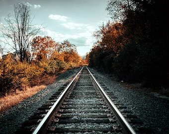 Wrapped Canvas, West Virginia, Railroad, Vanishing Point