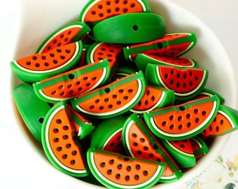 Silicone Watermelon Slice - Focal Bead - Bead  Pendant