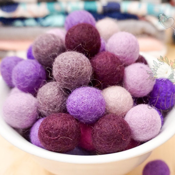 Handmade wool felt balls, Great for baby mobiles, blanket accents, sweater accents, Dream Catchers and much much more.