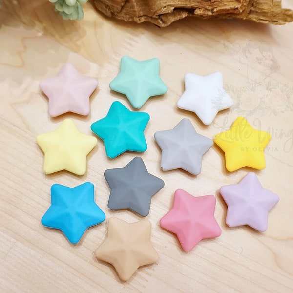 1 1/2" Star Pendent, BPA Free, Food Grade Silicone,Sensory, autism