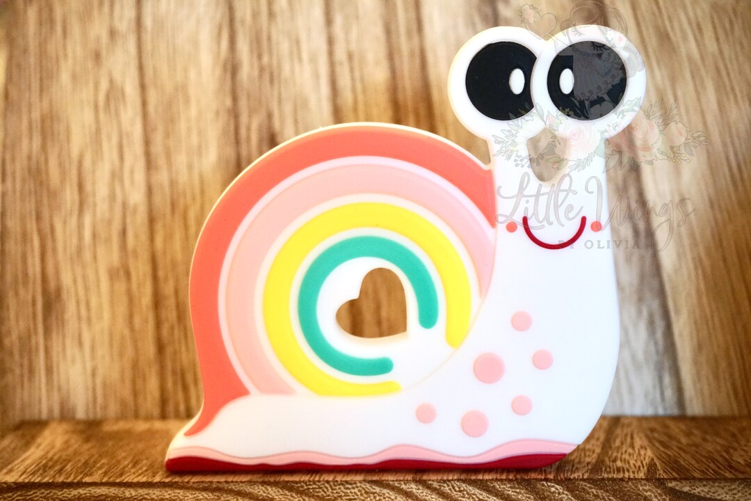 Smiley Snail Teether Sensory Autism chew Teething Baby Etsy