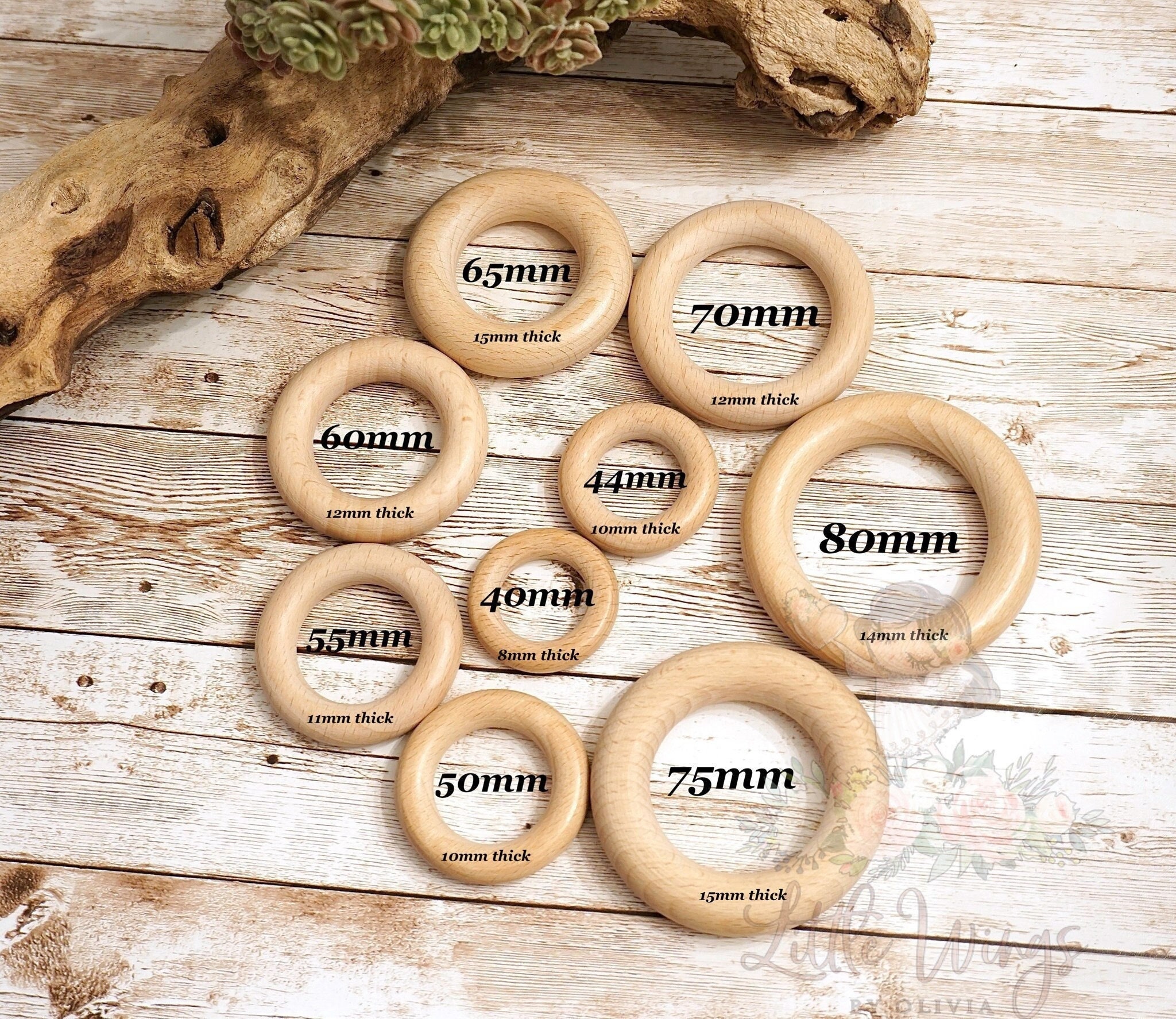 Wooden Rings for Macrame- Pack of 3 – Knotting Hillbilly