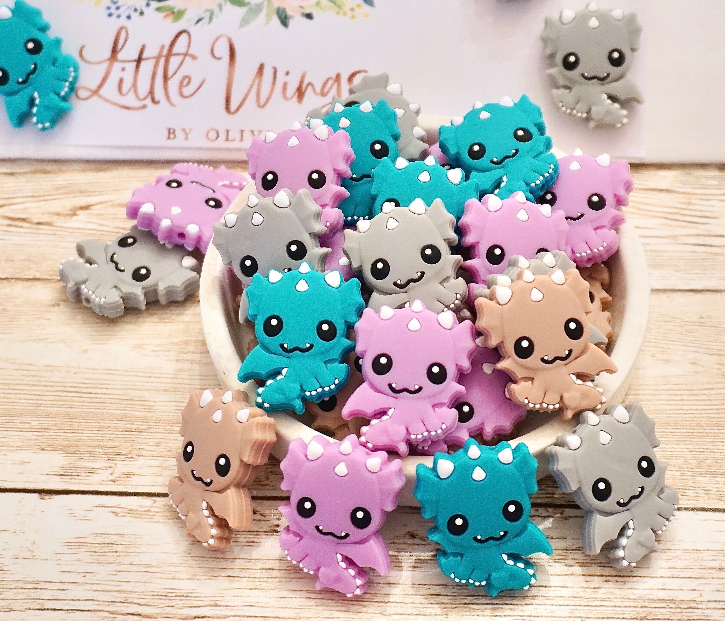 Baby Dragons Silicone Focal Bead Dragon Beads G.O.T Etsy