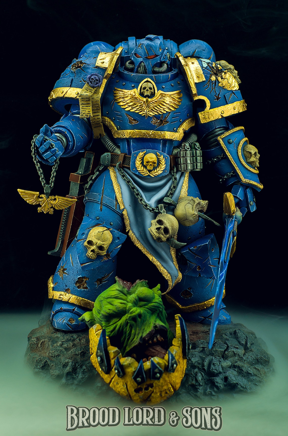 Space Marine Statue 30cm Warhammer 40k Painting comission Etsy