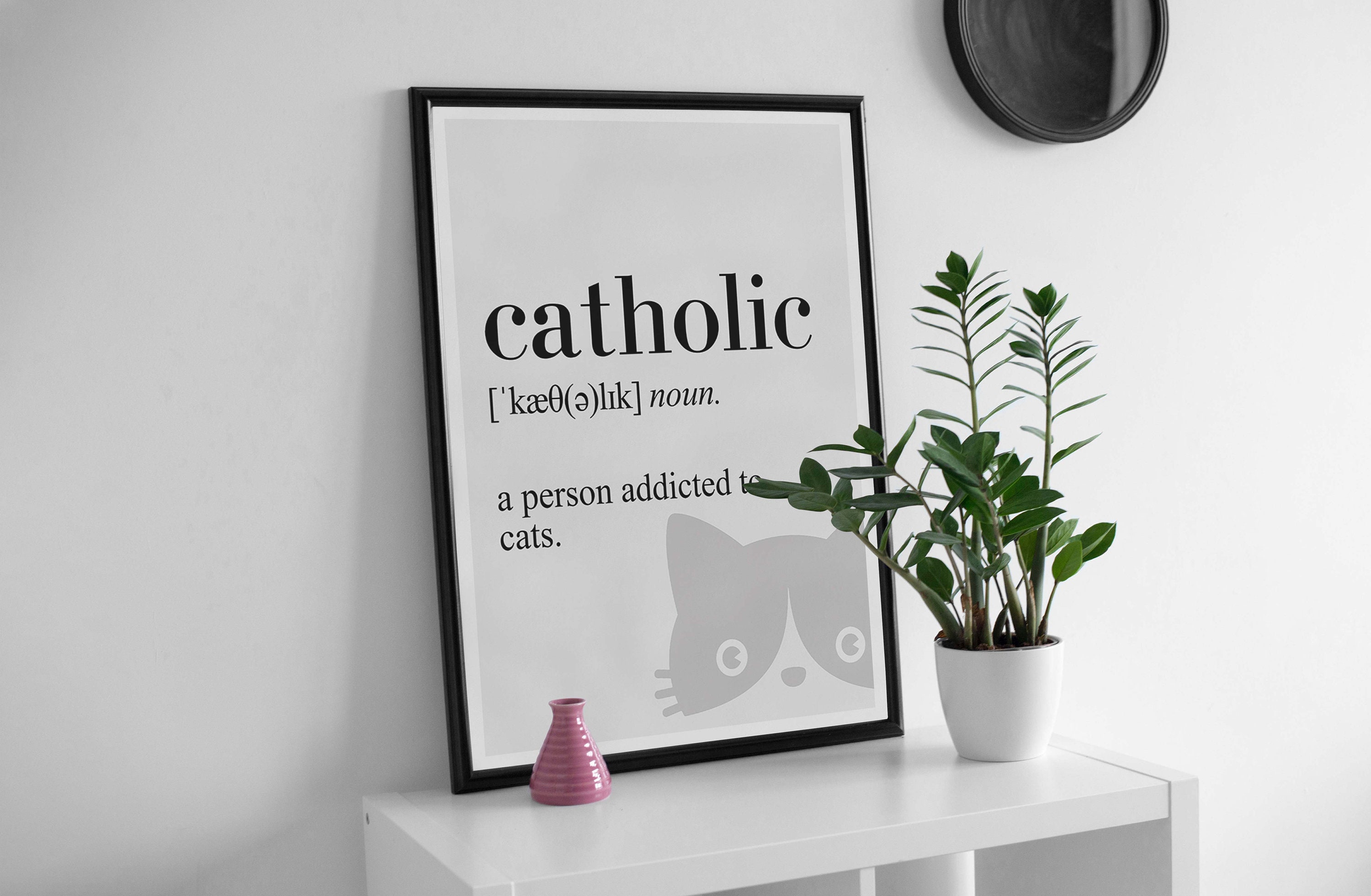 Catholic Definition Canvas Poster Dictionary Poster Poster  Etsy