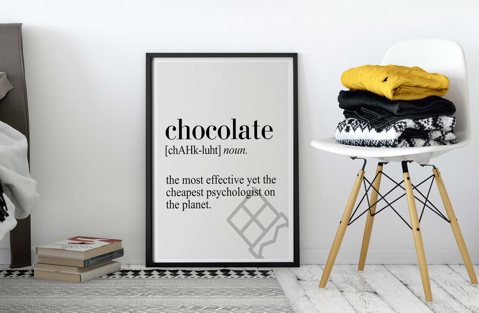Chocolate Definition Canvas Poster Dictionary Poster Poster Etsy