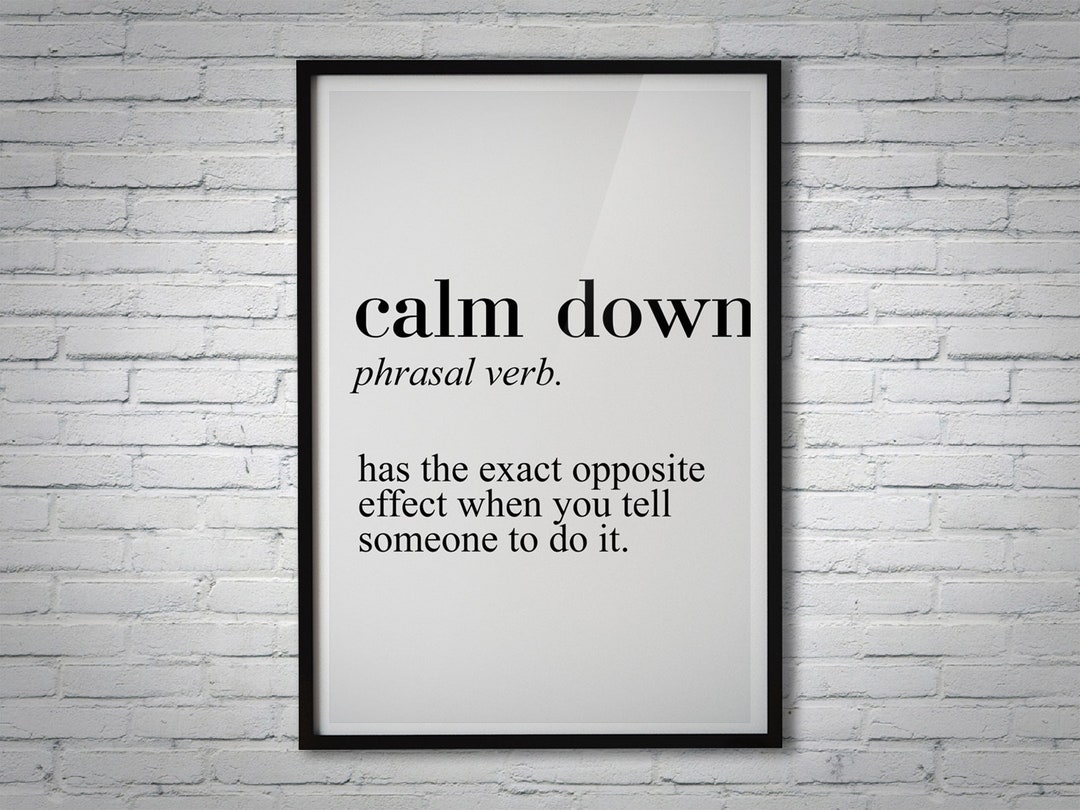 calm-down-definition-canvas-poster-dictionary-definition-etsy