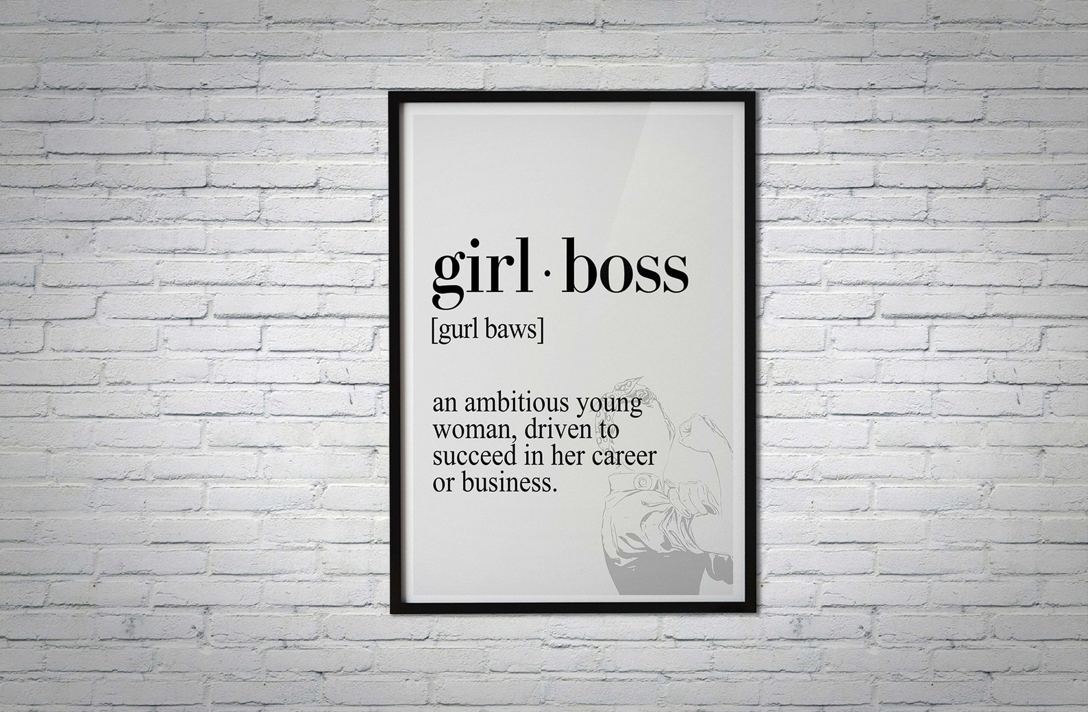 Girl Boss Definition Canvas Poster Dictionary Poster poster Etsy