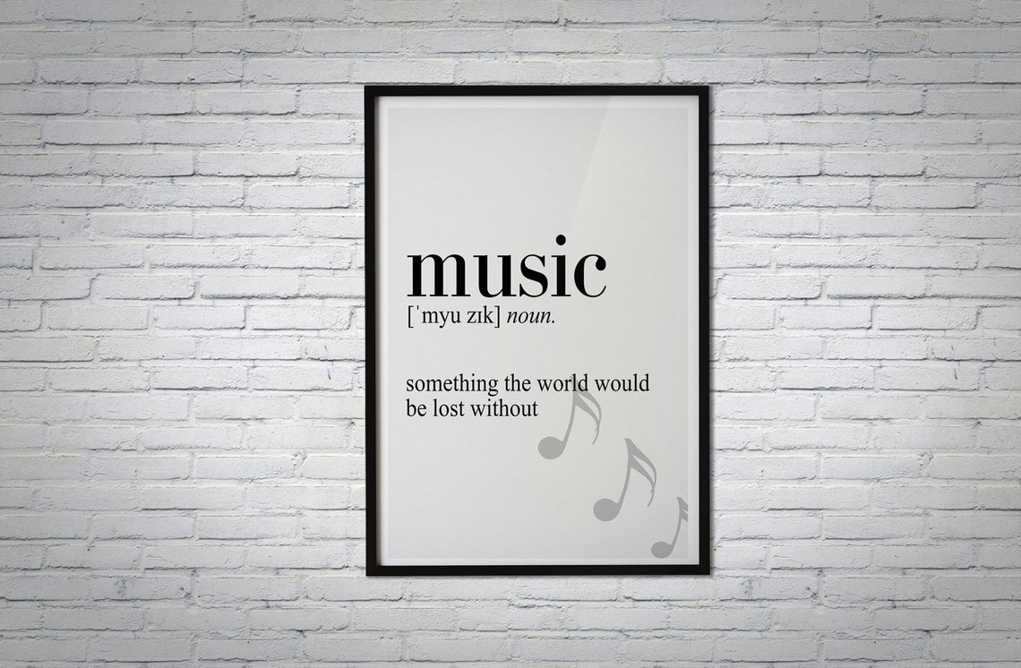 Musik Definition Leinwand Poster Wörterbuch Definition Poster | Etsy