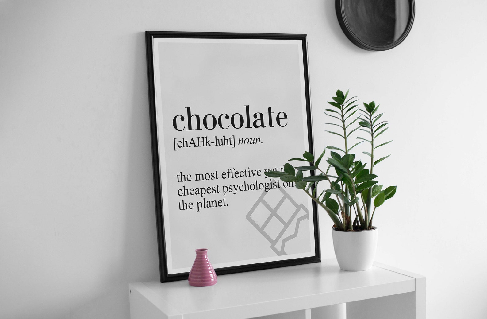 Chocolate Definition Canvas Poster Dictionary Poster Poster Etsy