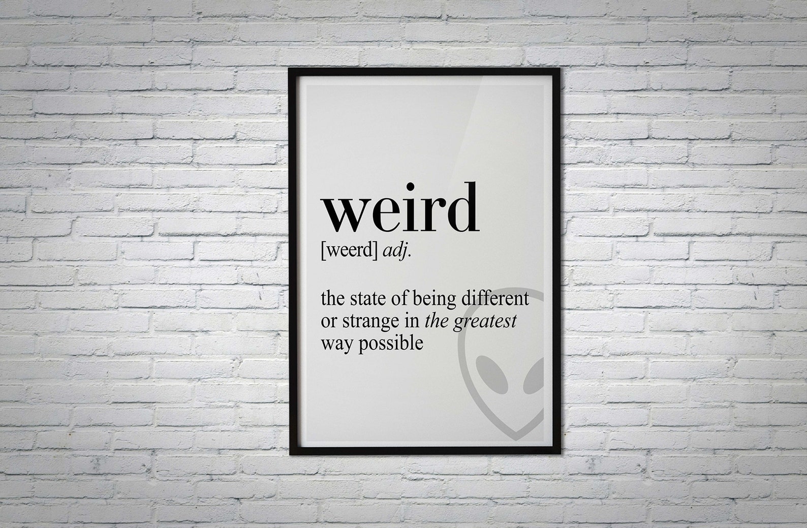 Weird Definition Canvas Poster Dictionary Definition Poster Etsy