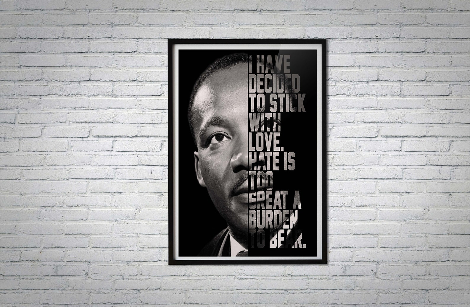 Martin Luther King Jr Poster Love and Hate Quote Poster Etsy