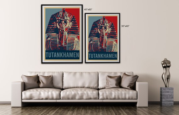 Tutankhamen Pharaoh Tutankhamun Tutenkhamon Egyptian Tut Egyptians King I Fsgteam Impressive and Trendy Poster Print decor Wall or Desk Mount Options 