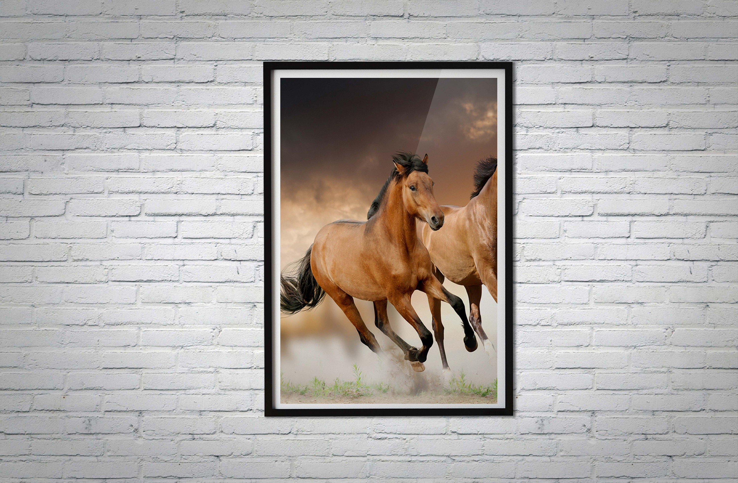 Running Horse Poster Animal Poster Poster Print Gift Idea Etsy