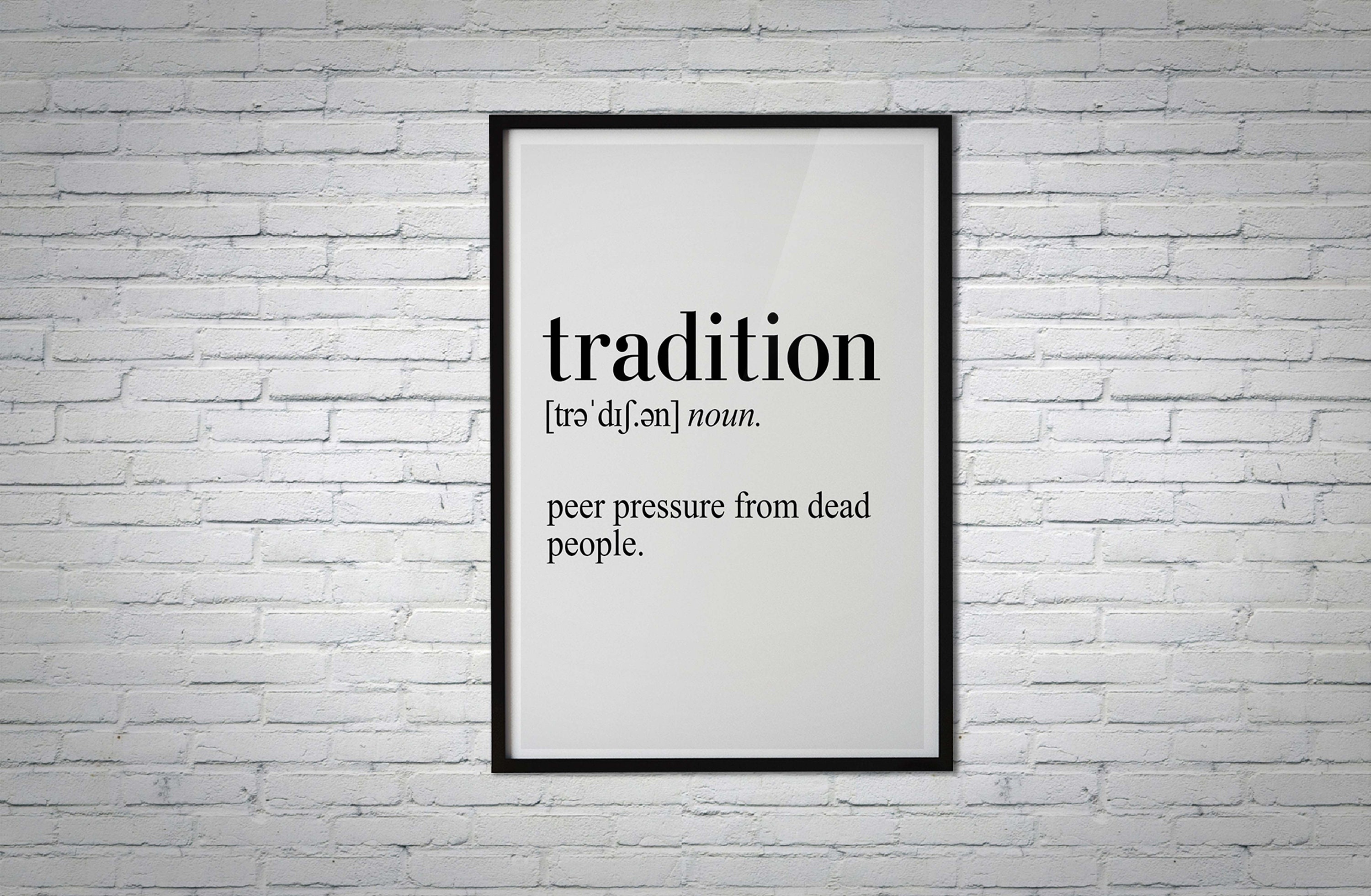 Tradition Definition Canvas Poster Dictionary Poster Poster Etsy