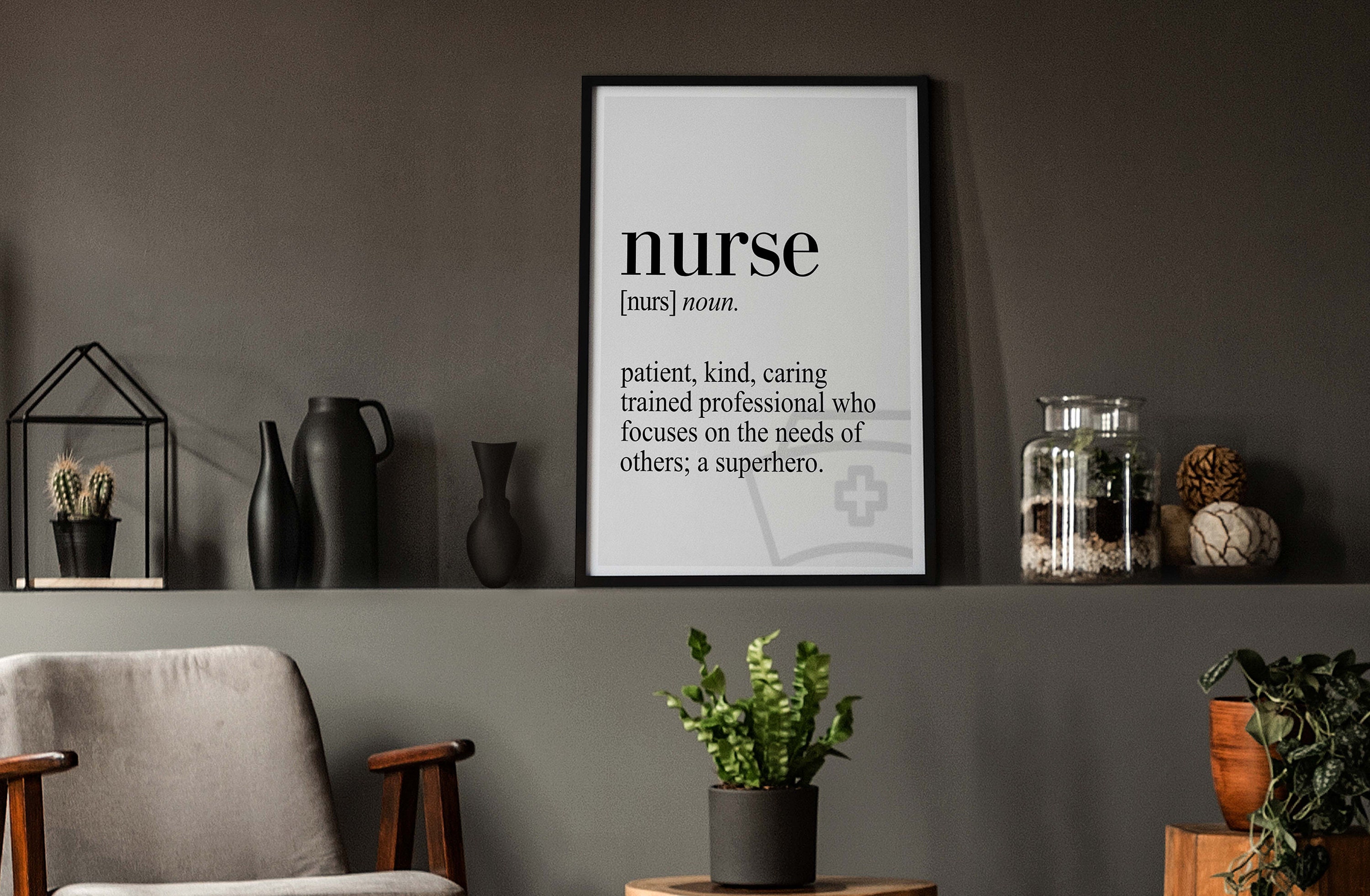 Nurse Definition Canvas Poster Dictionary Definition Poster Etsy