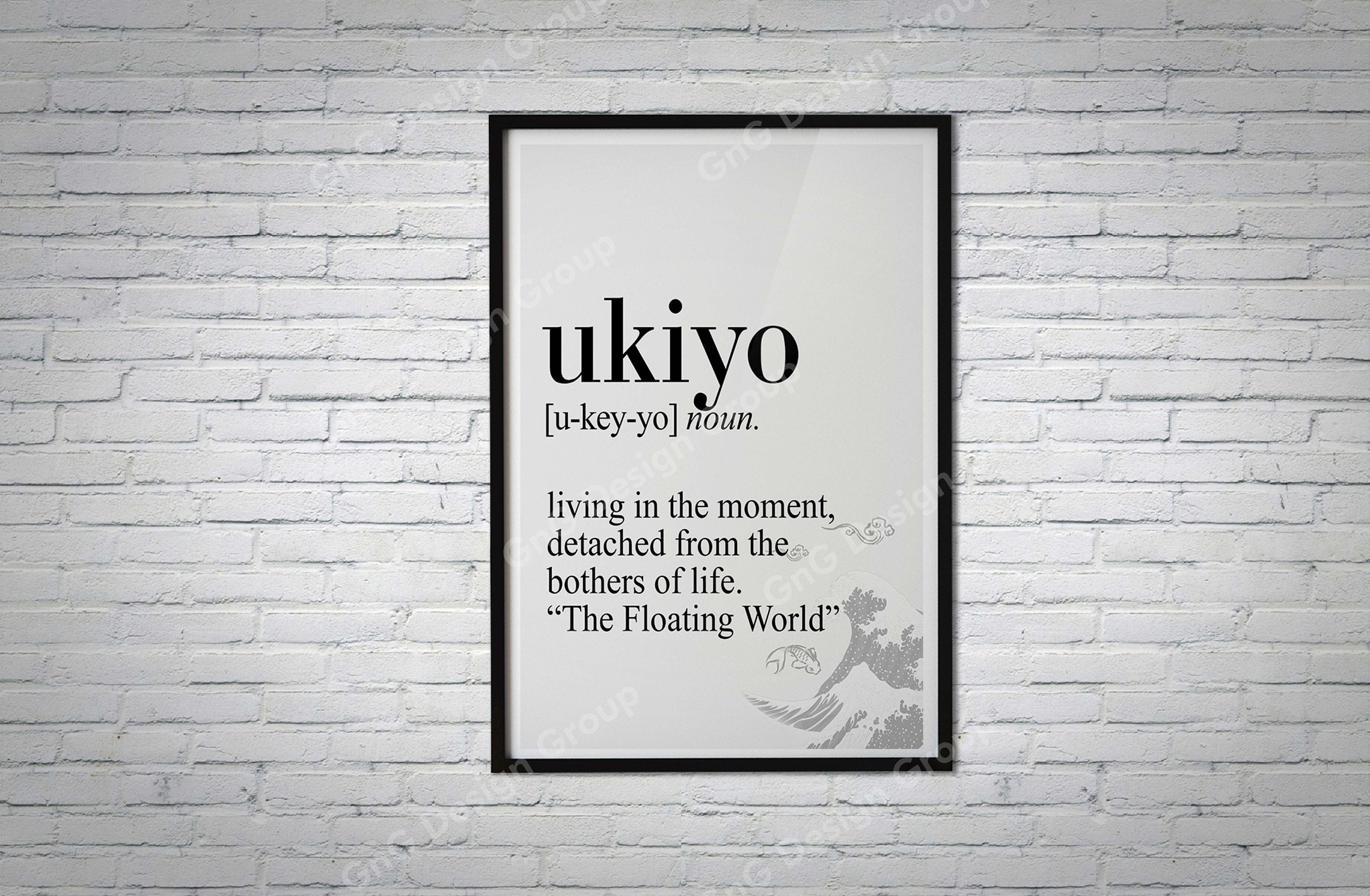 Ukiyo Definition Canvas Poster Dictionary Definition Poster Etsy