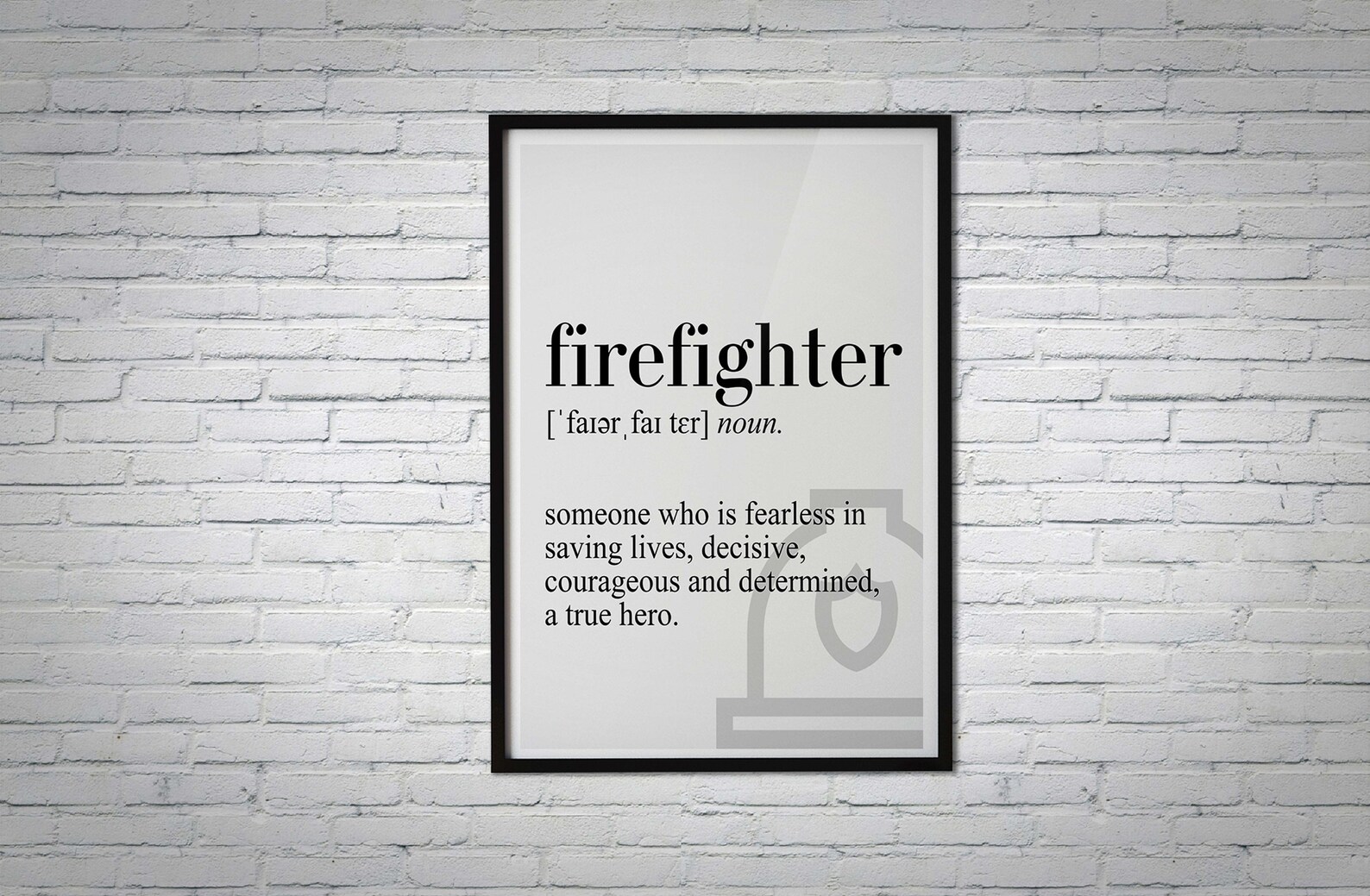 Firefighter Definition Canvas Poster Dictionary Poster Etsy
