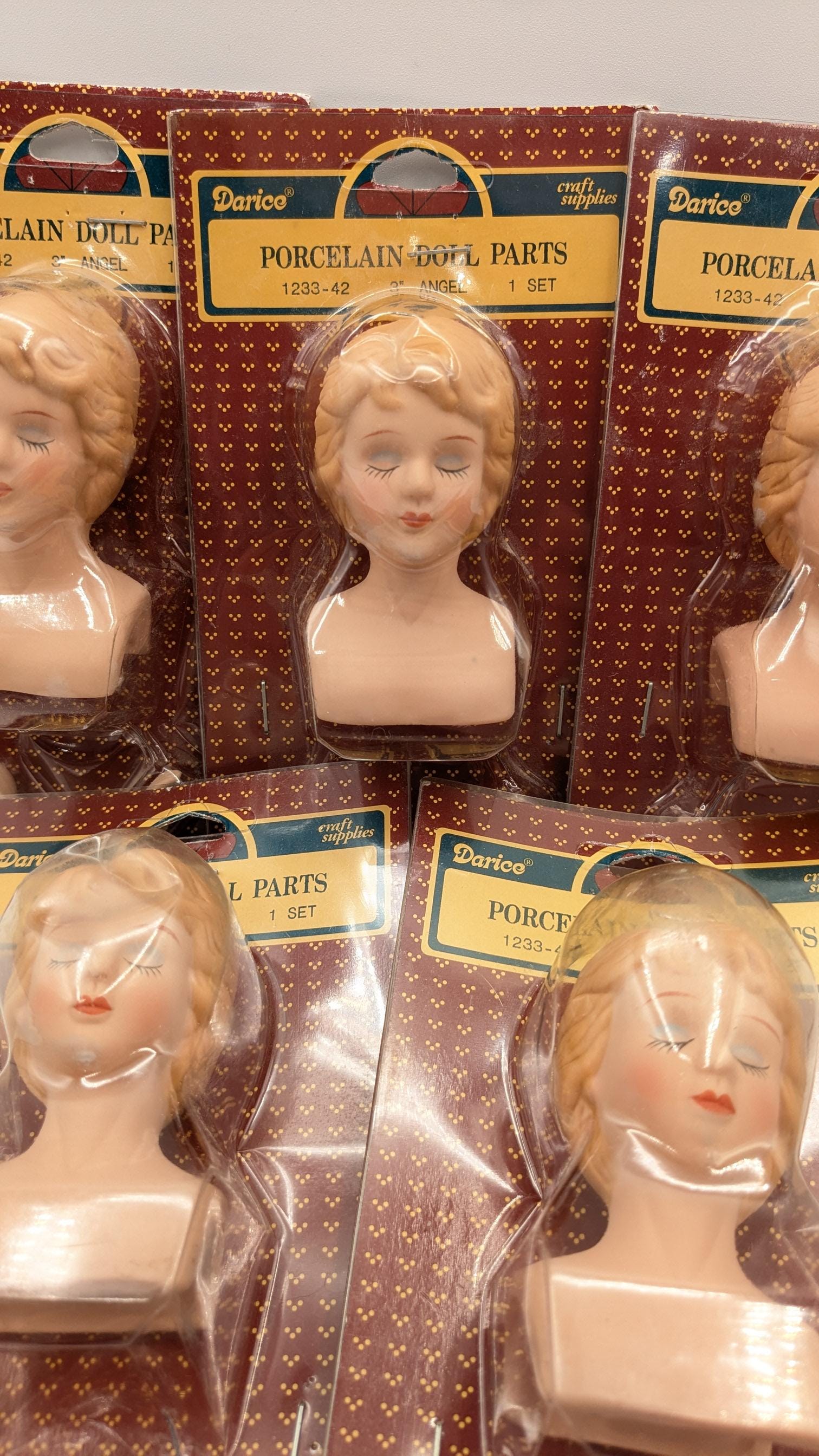 Darice Porcelain Angel Head and Hands Set Blonde Hair Item #1233