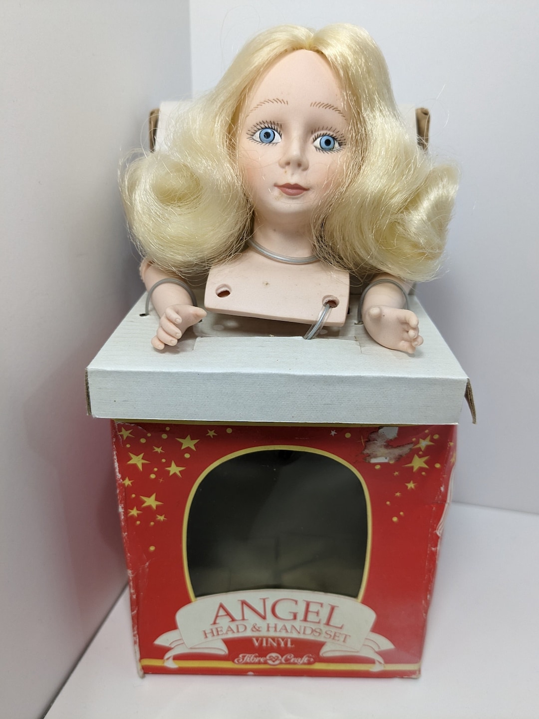 Vinyl Angel Doll Head and Hands Angel Doll Parts Handmade Doll Parts Etsy