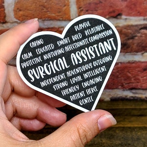 Surgical Assistant Heart Sticker/Magnet