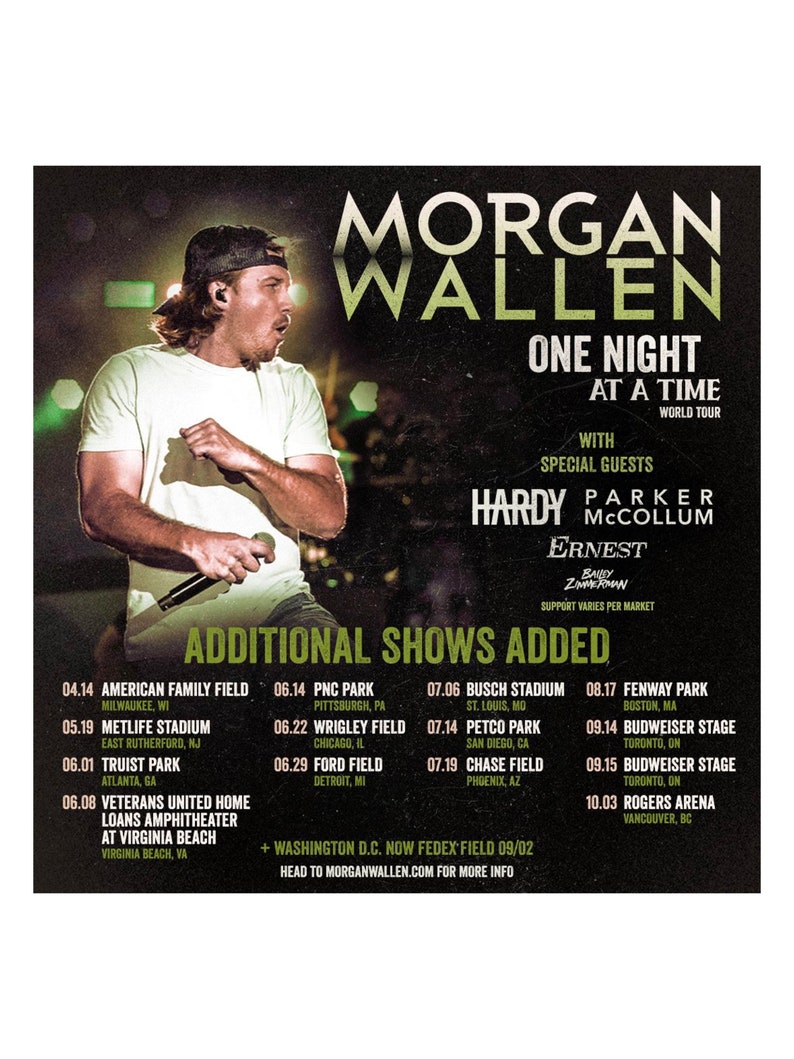 4 Wallen One Night at A Time Tour Bundle PNG & JPEG Etsy