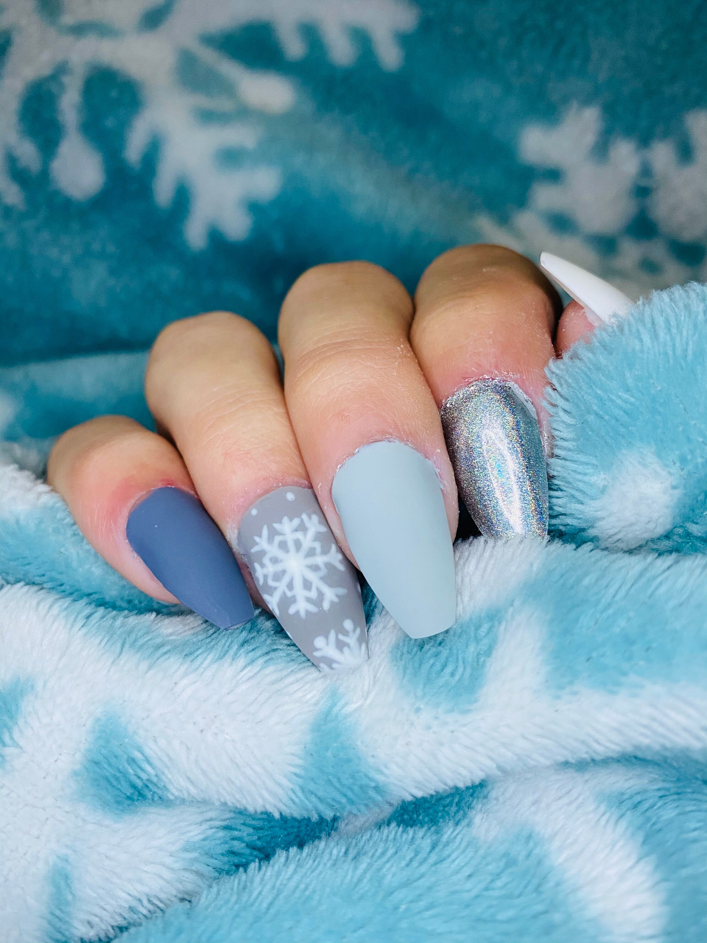 Winter Press on Nails | Etsy