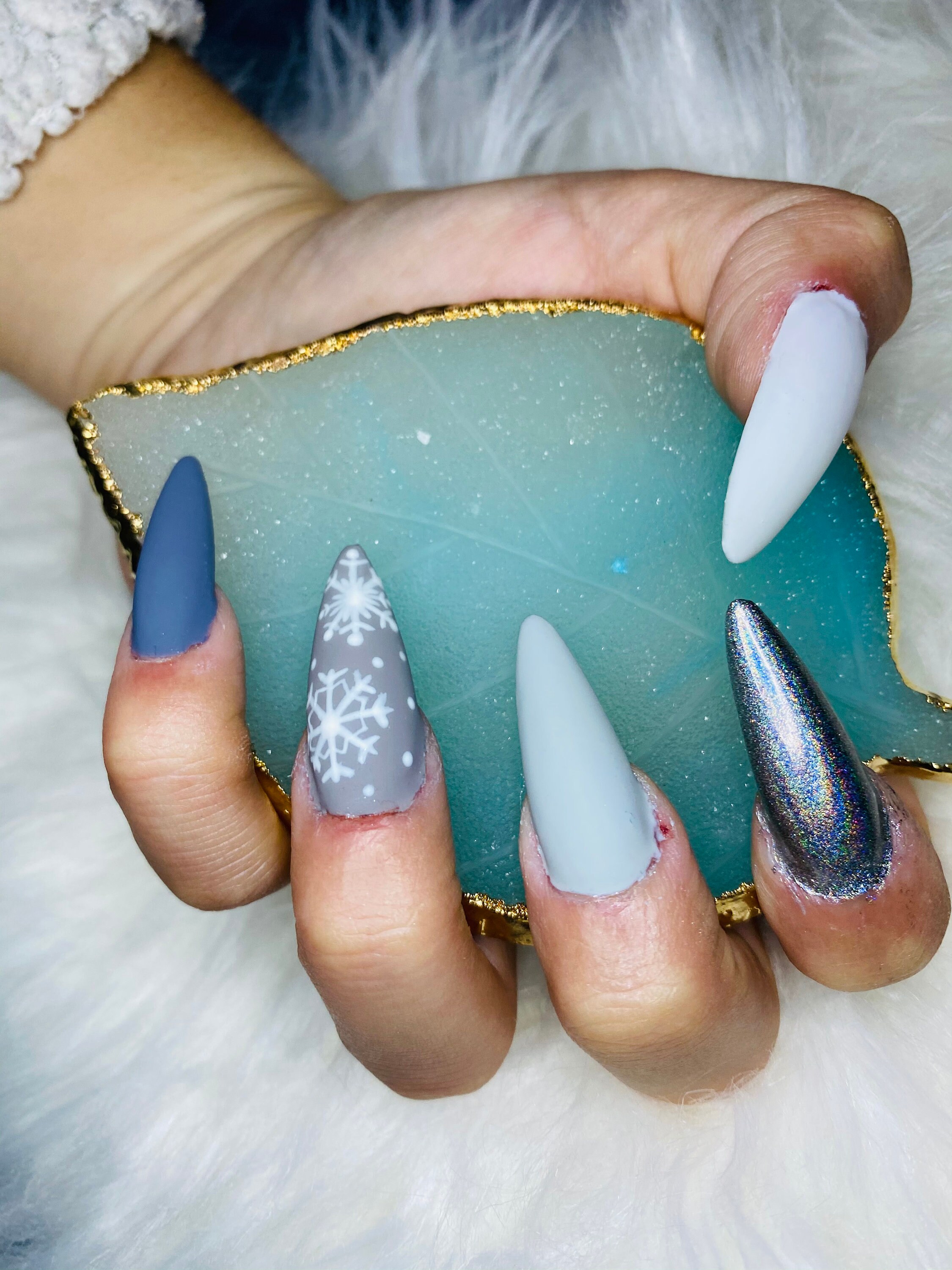 Winter Press on Nails | Etsy