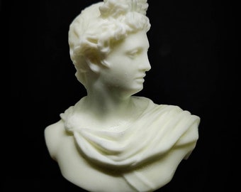 Busto de Apolo: Impresión 3D en resina, decoración grecorromana (12,7 cm)