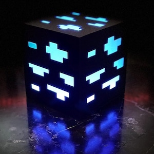 Cubo LED con diseño de píxeles luminosos: decoración para habitación de gamer y luz nocturna impresa en 3D