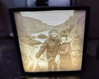 Boîte à lumière Lithophane personnalisée (alimentée par batterie)