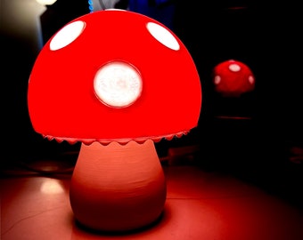 Modern Mushroom Table Lamp - Handcrafted Scandinavian Decor