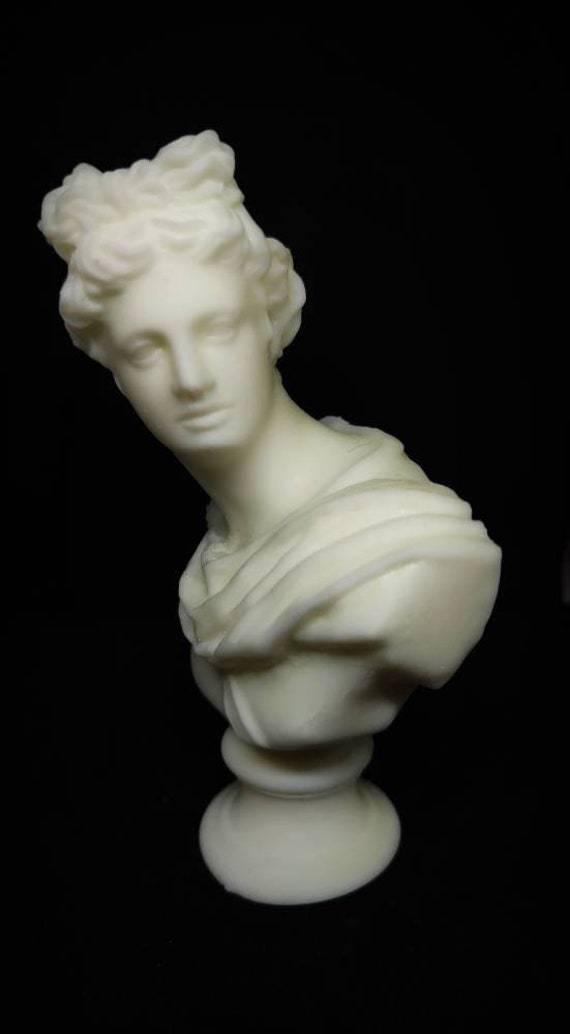 アポロ胸像：3Dプリント樹脂、ギリシャ・ローマ風装飾（5インチ