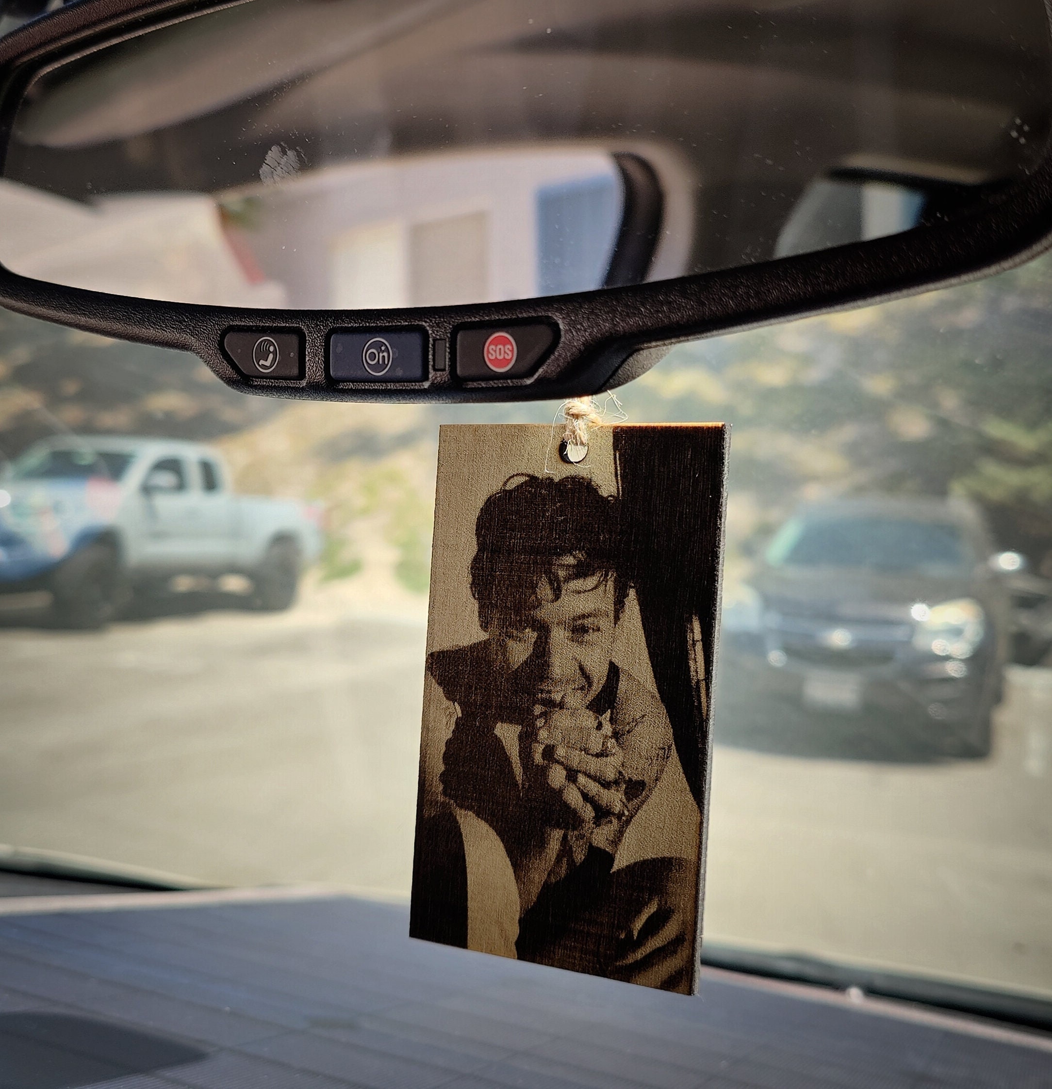 Harry Styles Poster Ornament | Car Decoration | Wooden Engraved Harry Styles Ornament for Car Mirror
