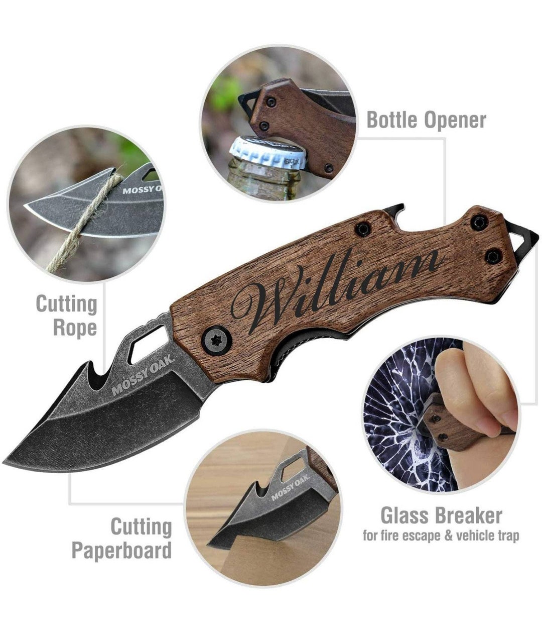 Personalized Laser Engraved Pocket Knife Fathers Day Etsy