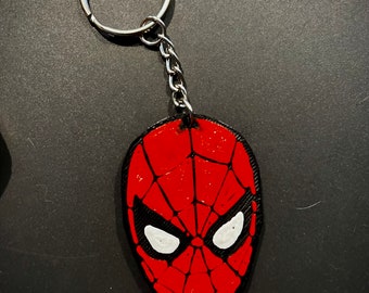 Spider-Man keychain (free shipping to u.s.) | Spiderman Merch | Avengers Merch | Wooden Keychain | Gift | Spiderman Far From Home