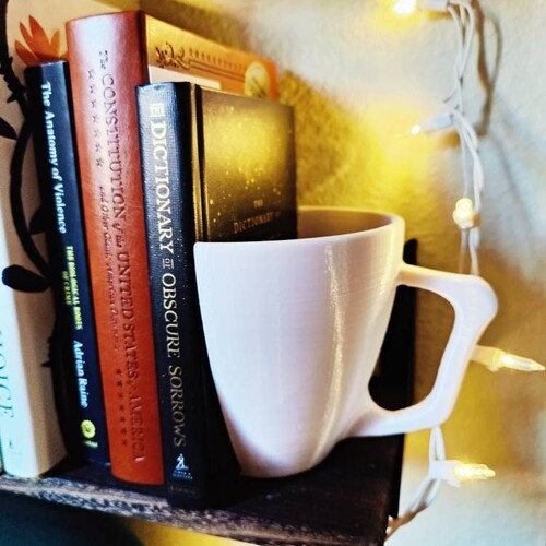 Coffee Cup Bookend tea cup bookend
